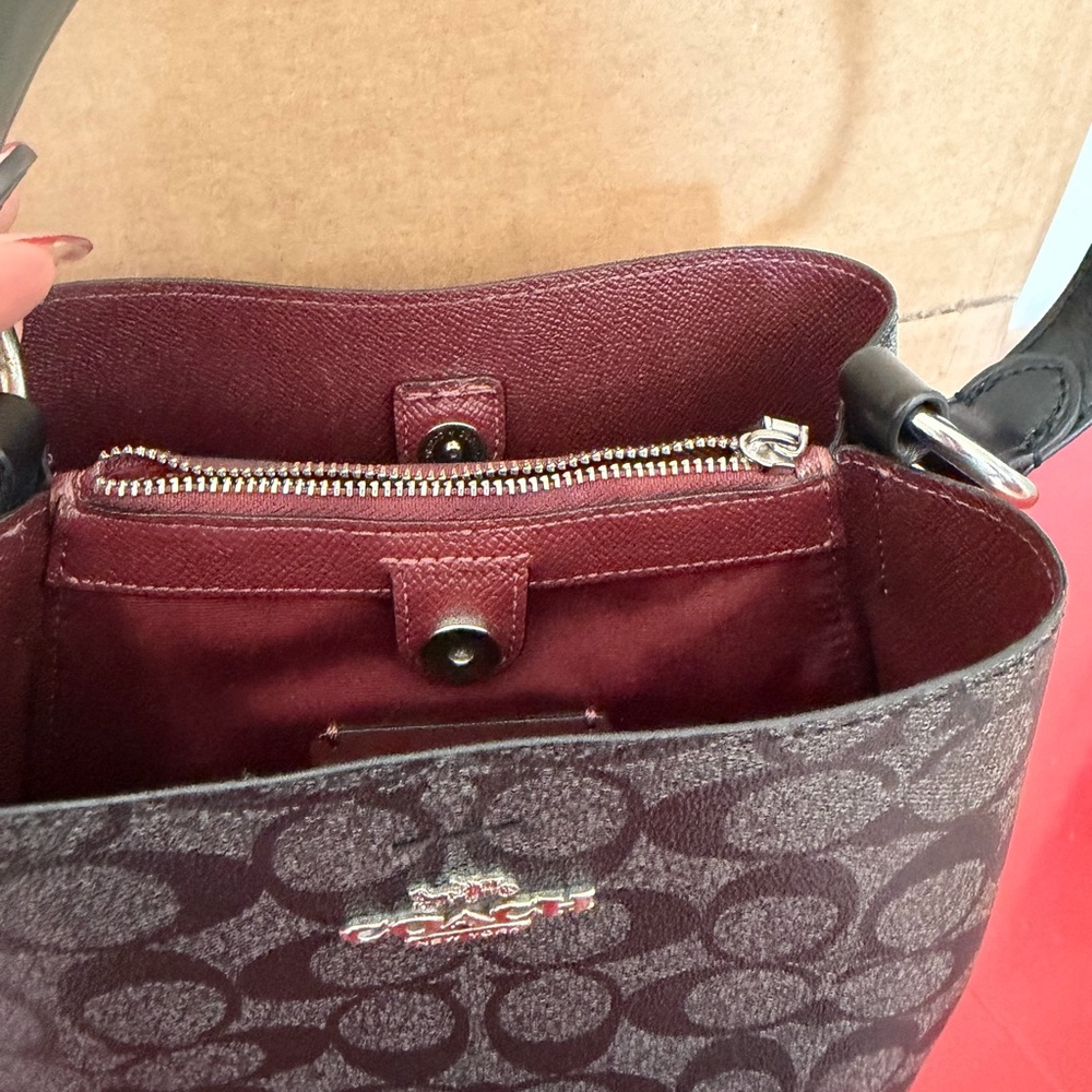Coach Black Signature Bucket Bag - Picture 8 of 12